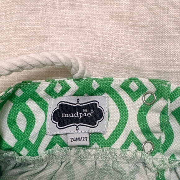 Mud Pie Green and Pink Crab Print Toddler top - Picture 2 of 3